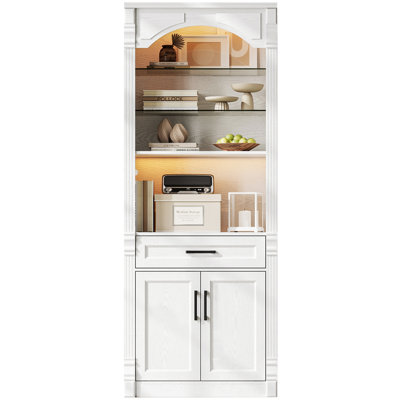71"x 28"W Standard Bookcase with 3-Tiers Shelf and Drawer for Living Room,Office
