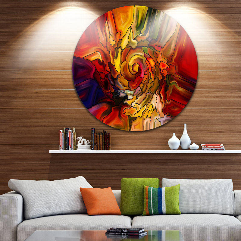 « illusions of badigeonned glass », impression sur métal, H 36 po x l 36 po x P 1 po