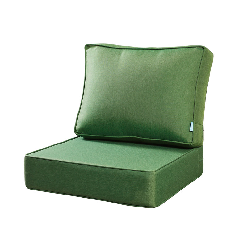 Outdoor 6'' Seat / Back Cushion, 2, Light Green