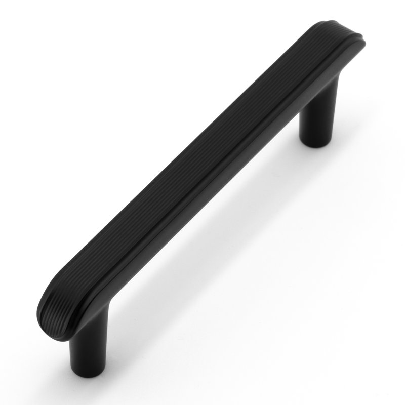 Poignée fantaisie embossée 3 po, Noir satiné, 5"