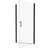 1/4" Tempered Glass Shower Door With Universal Pivot. Matte Black, 1 3/8" Adjustable, 36000 Times Checked, Leak- Adjustable Pivot - Matted Black Finish Clear Wall Channel Quality #304 Stainless Steel