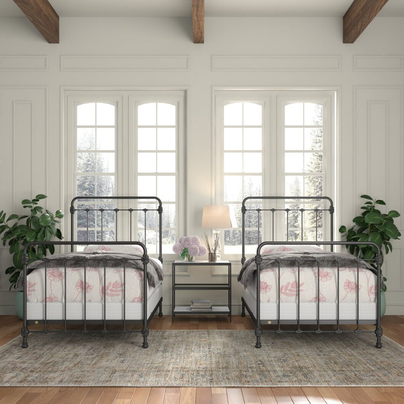 160 Picket Fence Bed | Complete Standard, Twin, Baroque Black