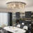 24" Luxury Modern Crystal Ceiling Chandelier Pendant Lamp Lights Fixtures Three Lighting Colors