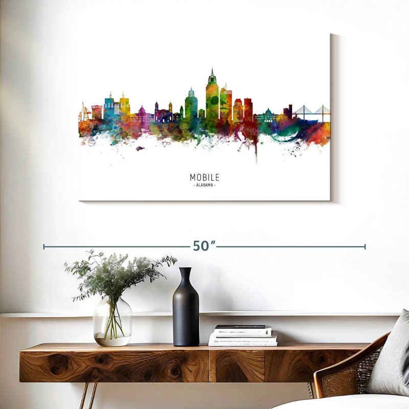Mobile Alabama Skyline I, H 26 po x l 39 po