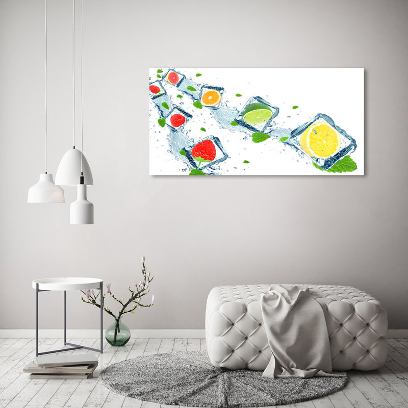 Fruit In Cubes - Wrapped Canvas Print