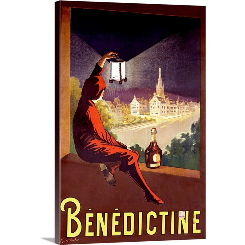 «Benedictine», affiche rétro par Leonetto Cappiello, reproduction d'art sur toile flottante Leonetto Cappiello, Toile tendue