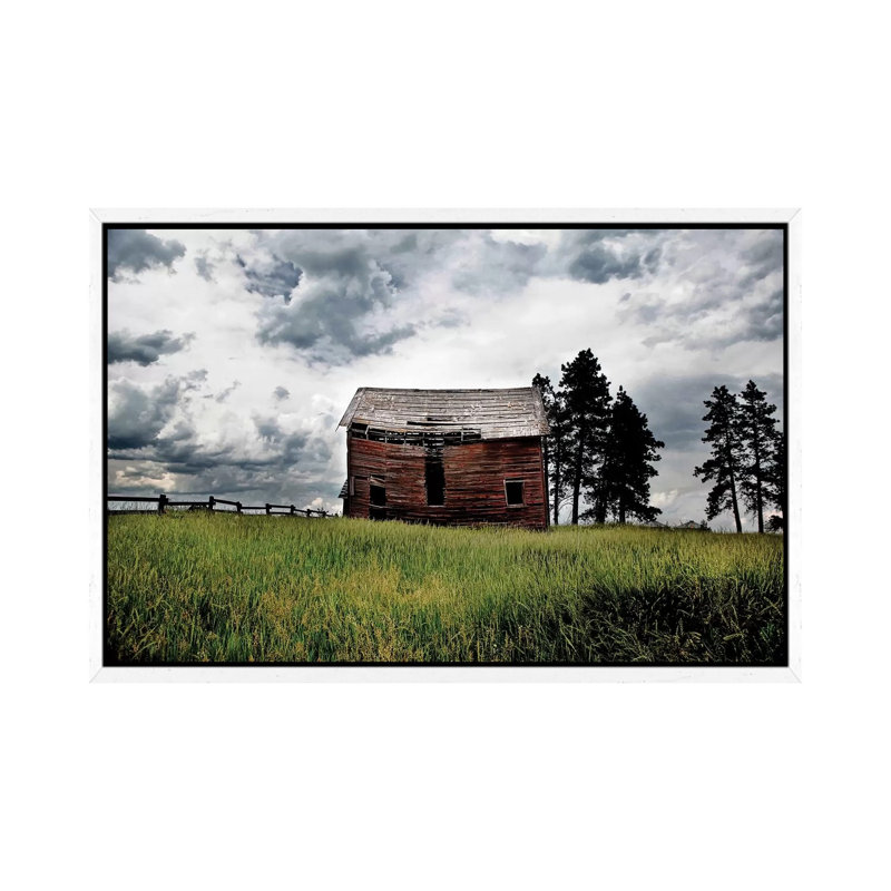 Montana Barn II - Print on Canvas, White Framed, 66.04 cm H x 45.72 cm W