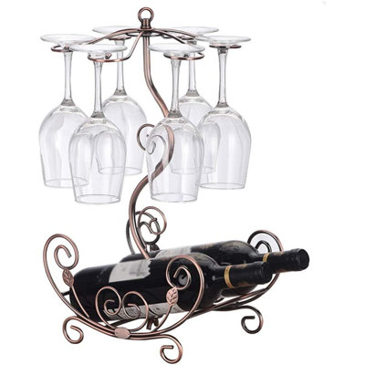 Support à vin en forme de bateau avec porte-verre