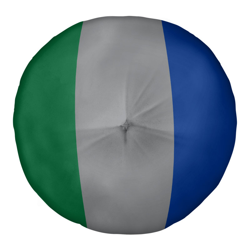  Coussin de sol touffeté, H 26 po x l 26 po, Argenté