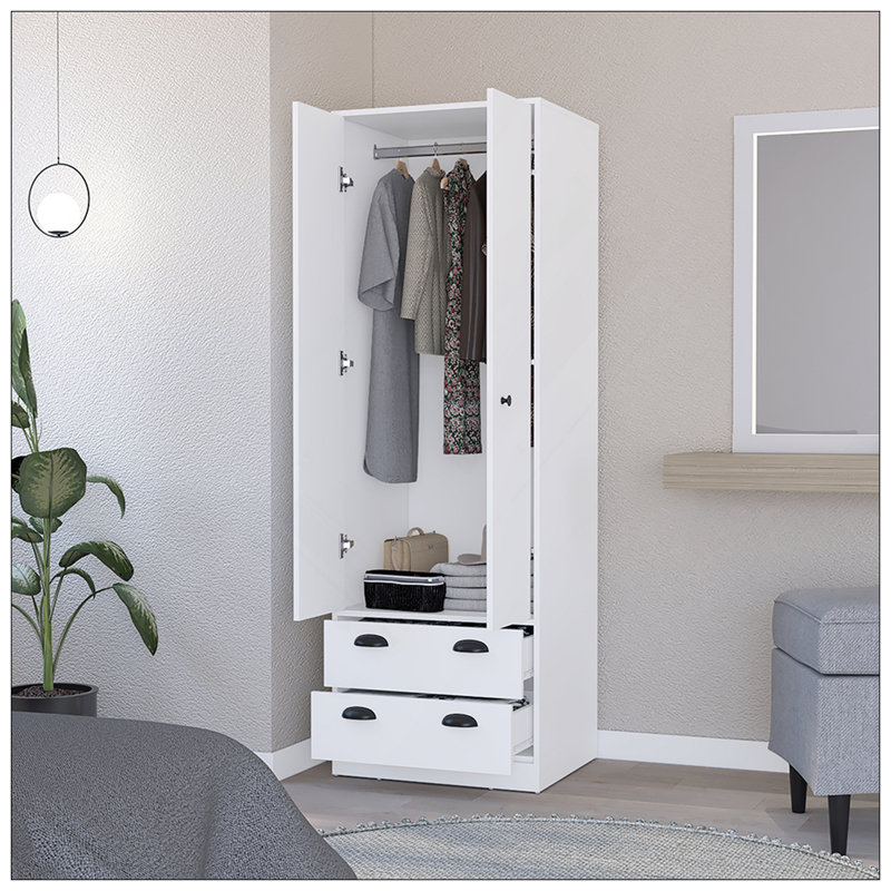 Armoire Hobbs, chambre à coucher, blanc