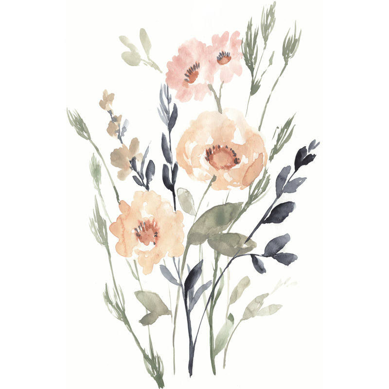 Bouquet pêche et paynes I, H 48 po x l 32 po