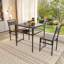 Ensemble de table et de chaises de style industriel avec étagère de rangement et chaises assorties pour petits espaces
