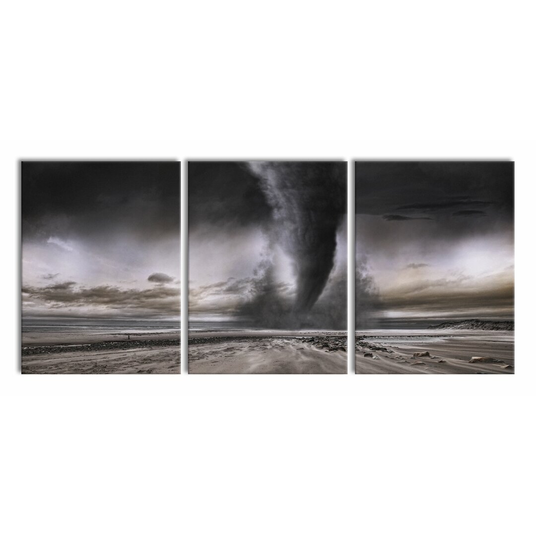 3-tlg. Leinwandbilder-Set Dramatic Tornado