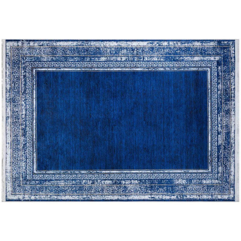 Telaya Cotton Abstract Indoor / Outdoor Rug, Rectangle 5'11" x 9'2"