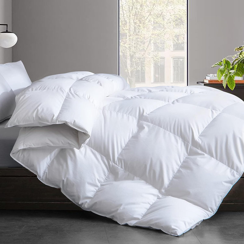  Housse et couette 100% coton, Housse de couette pour lit double, Blanc