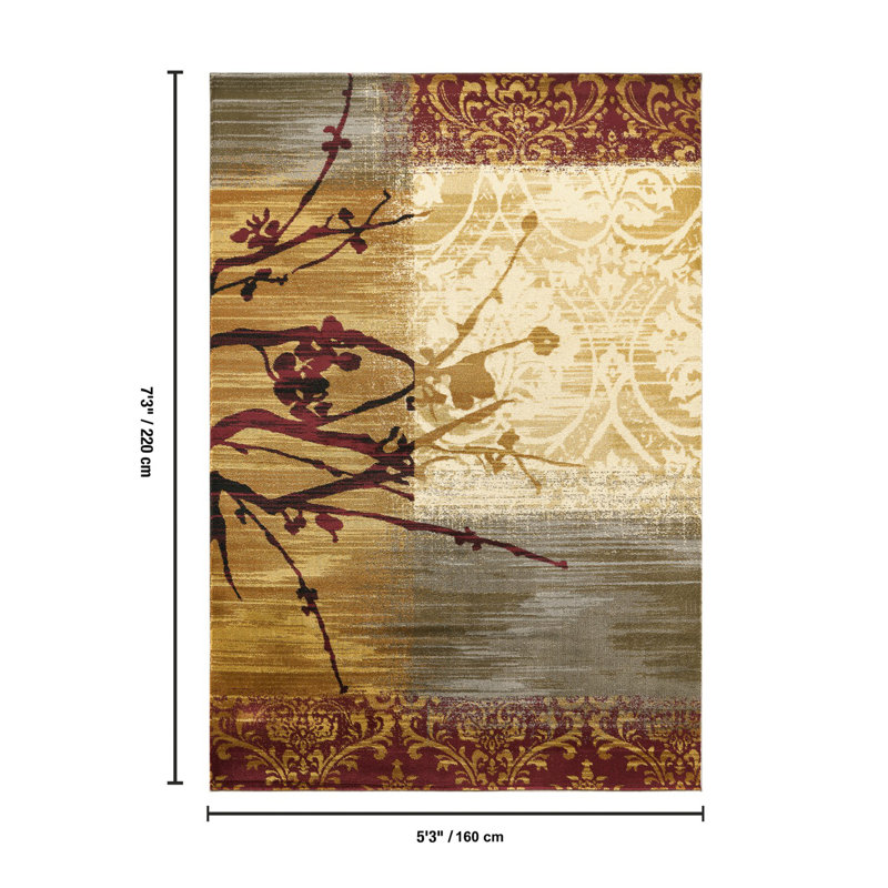 Tapis multicolore 5 pi 3 po x 7 pi 3 po, 5 pi 3 po x 7 pi 3 po