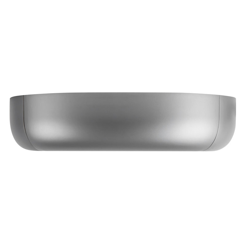 Folio 15-in Black dimmable LED Flush Mount, Silver