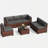 Cawanna 6 - Person Modular Patio Conversation Set with Cushions-2038701820-2052820553