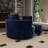 50" W Oversized Upholstered Swivel Barrel Chair With Ottoman-174734978