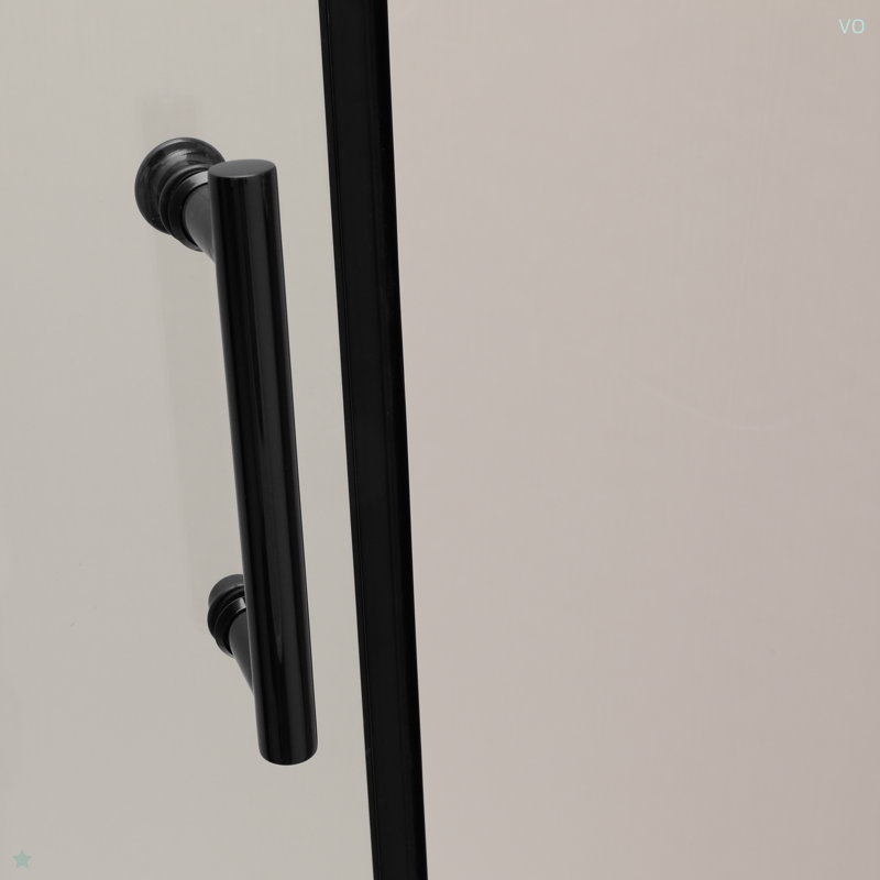Paroi de douche coulissante simple H 48 po x H 76 po, Noir mat