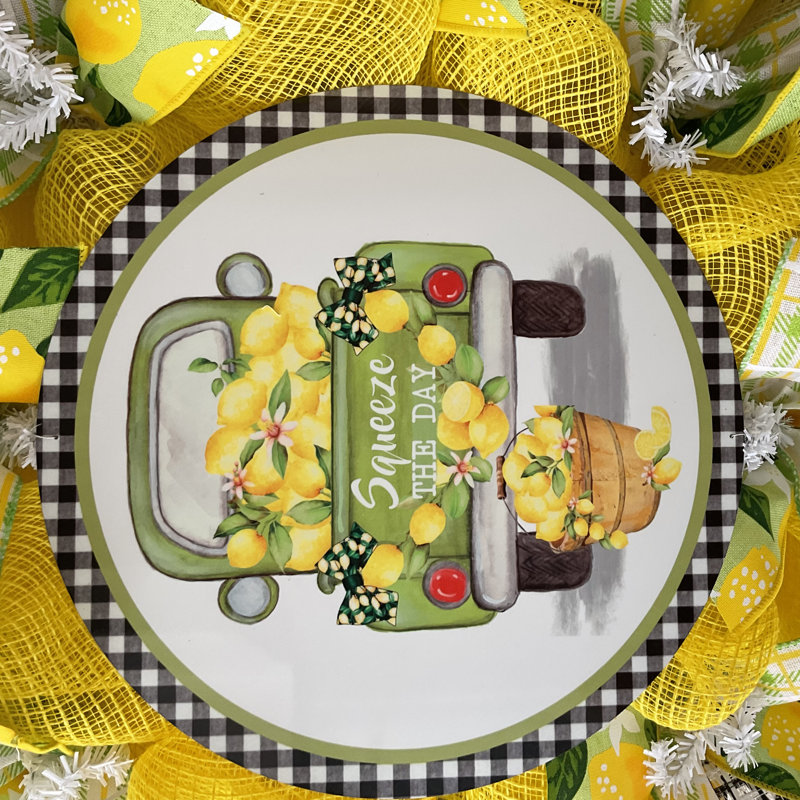 Spring Wreath With Lemons Squeeze The Day