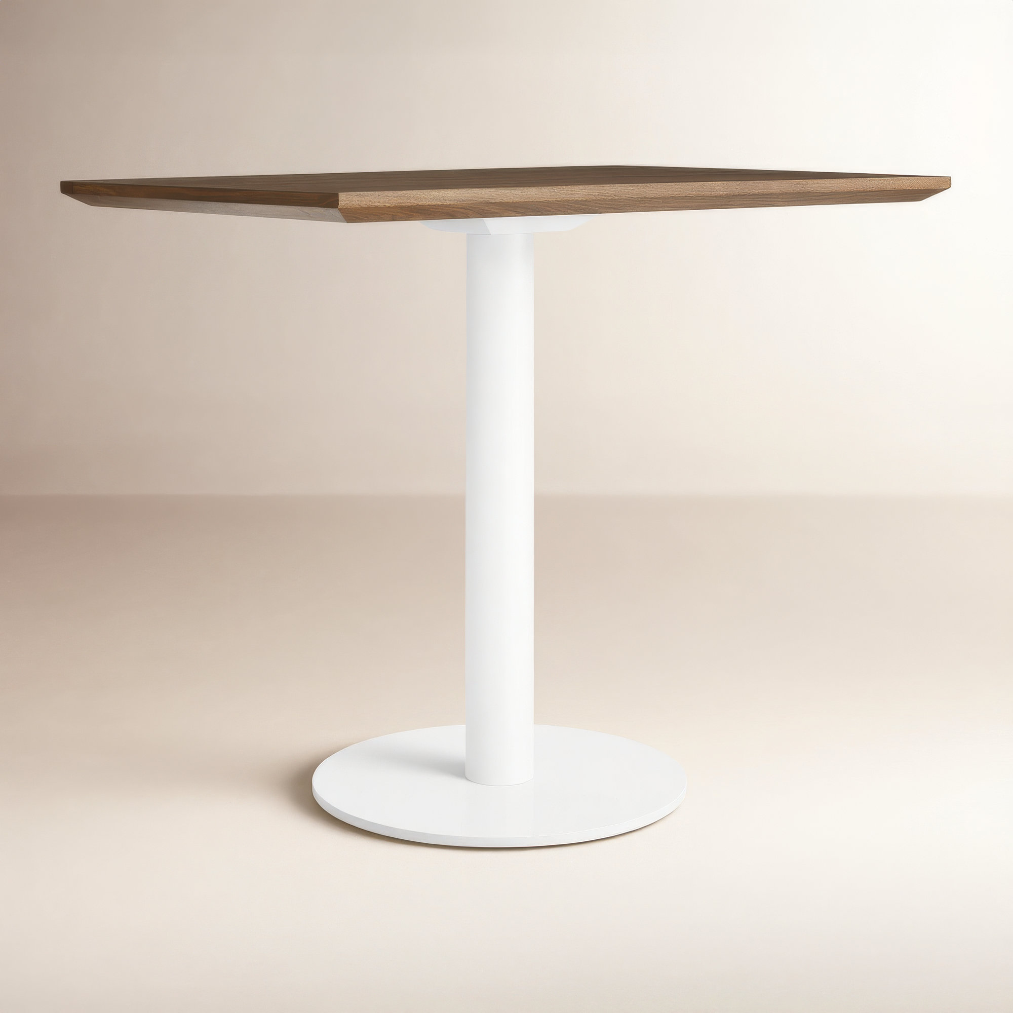 Easy 32'' Dining Table, Walnut, Matte White