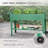 Elevated 40" Raised Garden Bed Outdoor with Wheels & Shelf for Mobility, Metal Planter Box for Vegetables/Herbs, Patio-Balcony-Backyard  - Farmhouse White-1531478253
