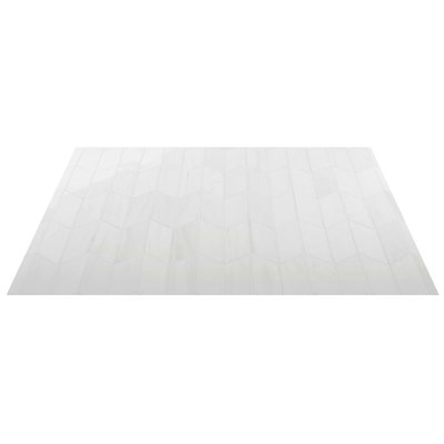 Bianco Dolomite 3x12 Chevron Polished Marble Tile