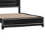 Lit pour grand lit tapissier noir Pu