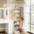 Modern LED Lighted Mirror Makeup Vanity Table with 12 Drawers & Detachable Side Open Storage Shelves, White Dresser for Bedroom
