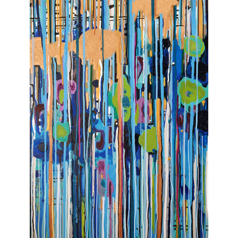 Flow N 2 Print by Kari Souders, 20" H x 16" W, Black Framed Paper