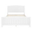 Lit plateforme double, lit plateforme en bois massif avec lattes de soutien et structure solide, sans sommier tapissier, blanc-178710229-178710224