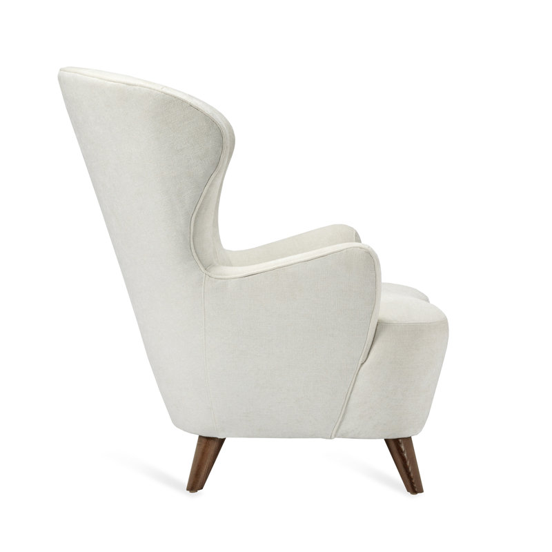 Ollie Wingback Chair, Icy Gray, Pearl 100% Polyester