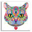 Art mural en verre Kaleidoscope Kitty par Hello Angel-101650830