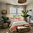 Coral Cotton Percale Bedding Set