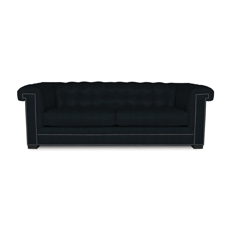 Surrey Leather Sofa, Sapphire Amadeus Genuine Leather, Espresso