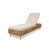Coussin blanc/ Cadre brun