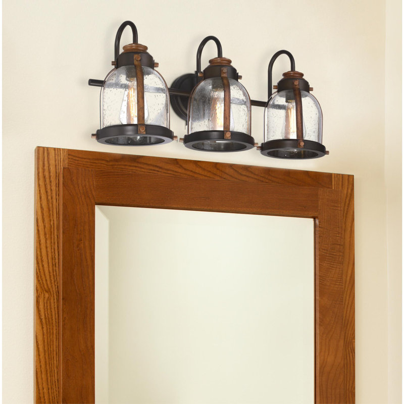 Longshore Tides Gzifa 3 - Light Dimmable Oil Rubbed Bronze & Barnwood ...