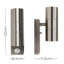 Saunier Stainless Steel 2 - Bulb Outdoor Armed Sconce-41182667
