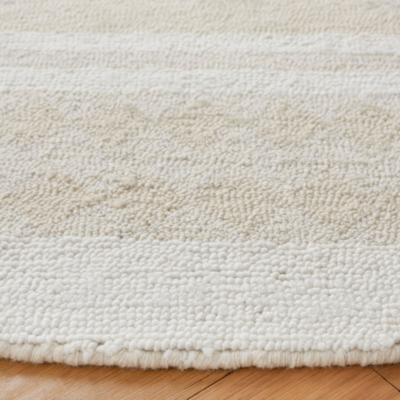 Kairos Hand Tufted Performance Geometric Rug, Round 6'
