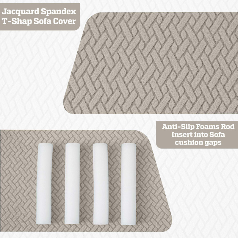 Luxury Stretchable Spandex Sofa Cover/Protector, 4 Seater, Beige