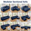 Comfortable Modular Sofa with Storage and Ergonomic Design for Living Room