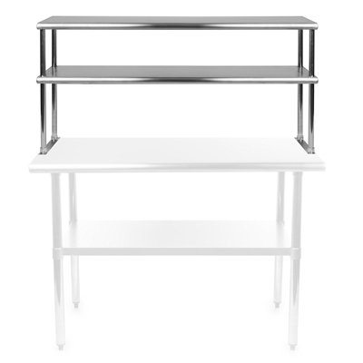 Commercia Heavy-Duty Stainless Steel Double-Tier Shelf