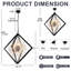 Lustre en cristal géométrique à 9 lumières avec cadre noir mat, luminaire suspendu moderne de 31 po avec pissenlits, hauteur réglable de 35 po à 111 po, homologué UL pour le vestibule de salle à manger