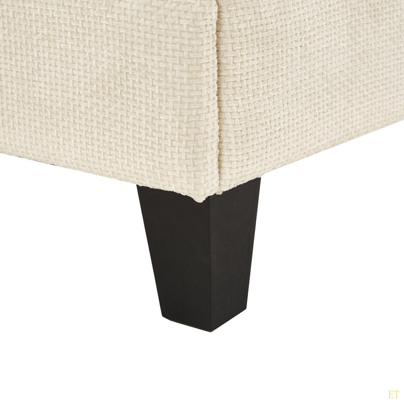 Méridienne moderne de 57,1 po avec méridienne et dossier en tissu d'ameublement Chenille, Beige