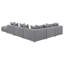 Canapé modulaire gris Amherst 6 pièces