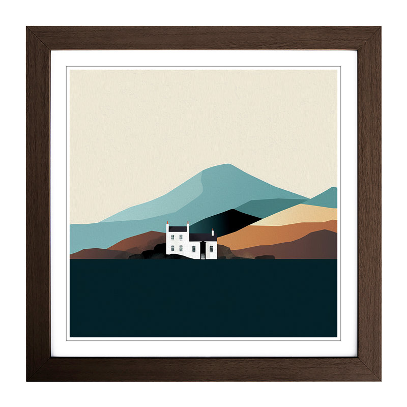 Scotland Minimalism No.2 - Framed Print, Walnut