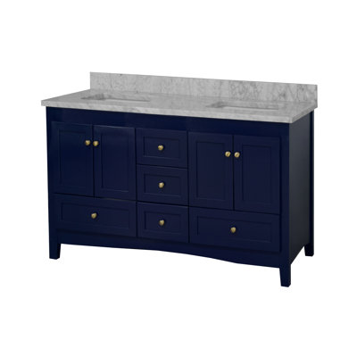 Edber 60'' Double Bathroom Vanity with Top