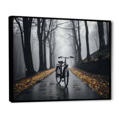 Bicycle Pedaling Into The - Transportation Framed Canvas Prints