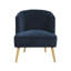 Fauteuil demi-tonneau avec pieds en bois d'hévéa Artavion-1095678251